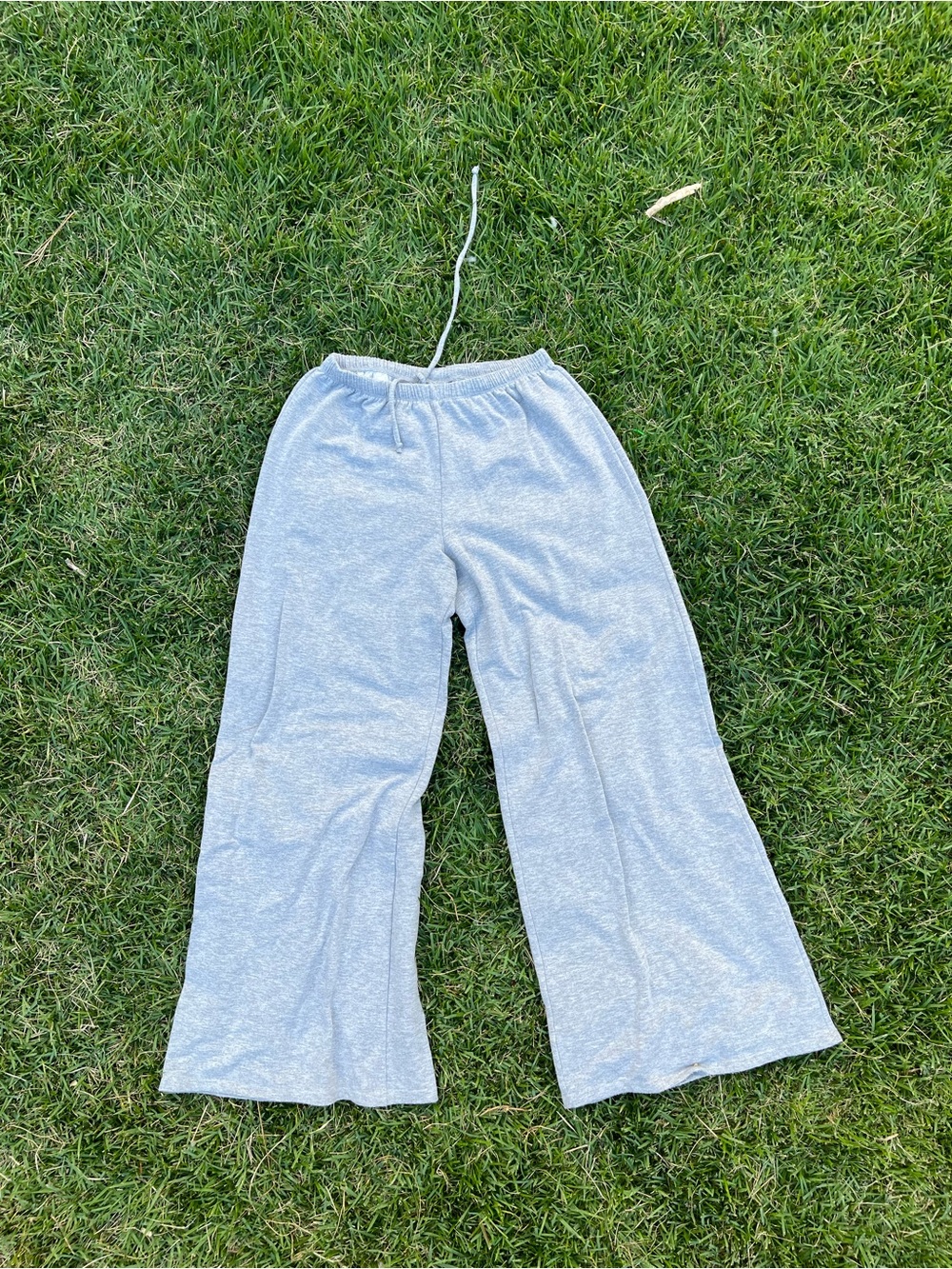 Women's Light Gray Wide-Leg Lounge Pants